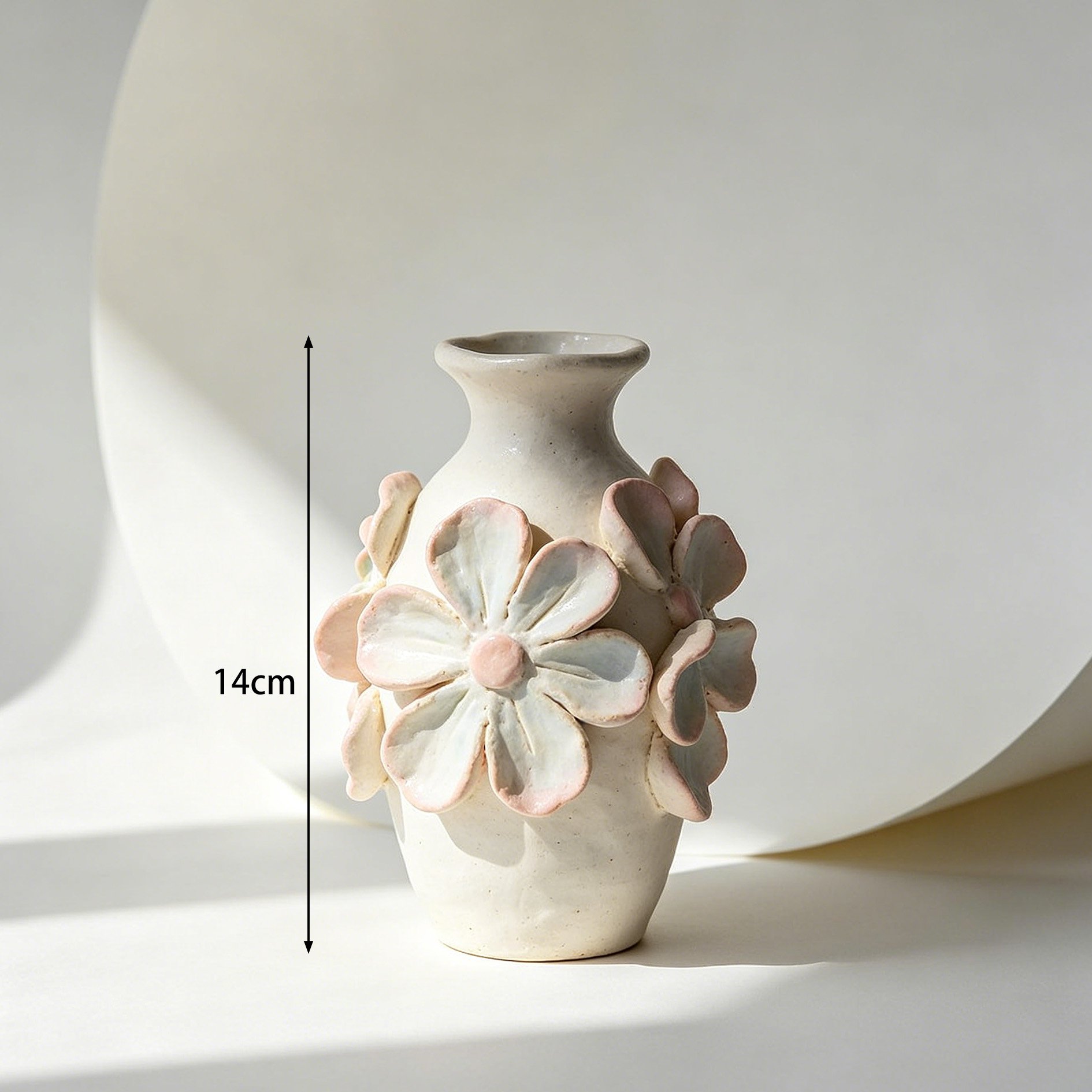 Hand-carved glass vase displayed on wooden table