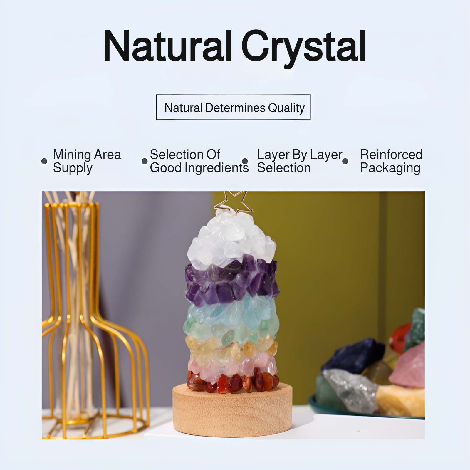 Elegant crystal Christmas tree night light for home decoration