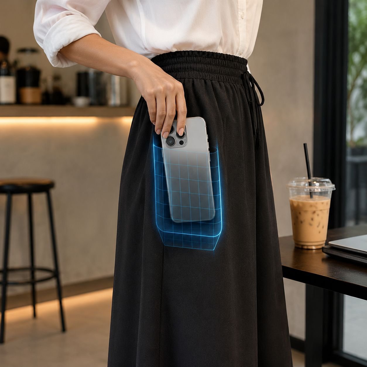 シンプルで合わせやすいプリーツワイドレッグパンツ