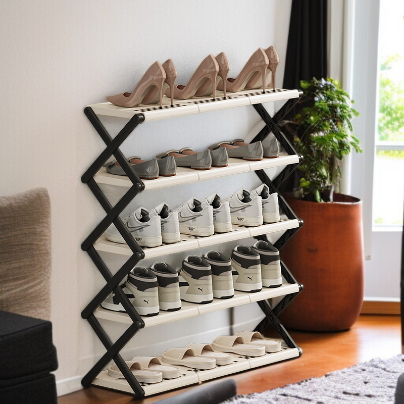 Faltbares Schuhregal ohne Installation