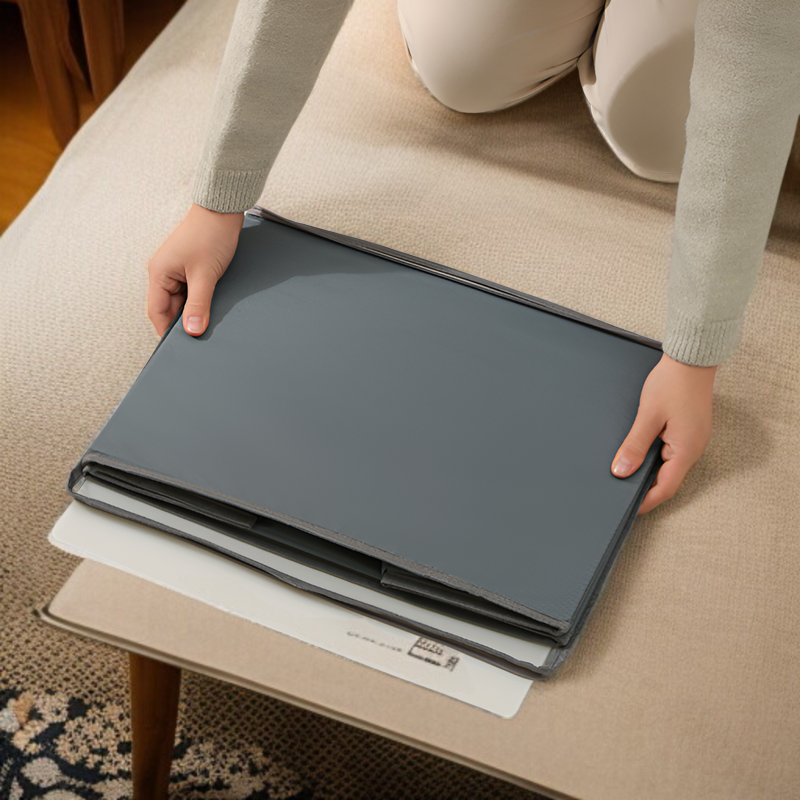 다용도 체크 의류 수납함 정리 박스