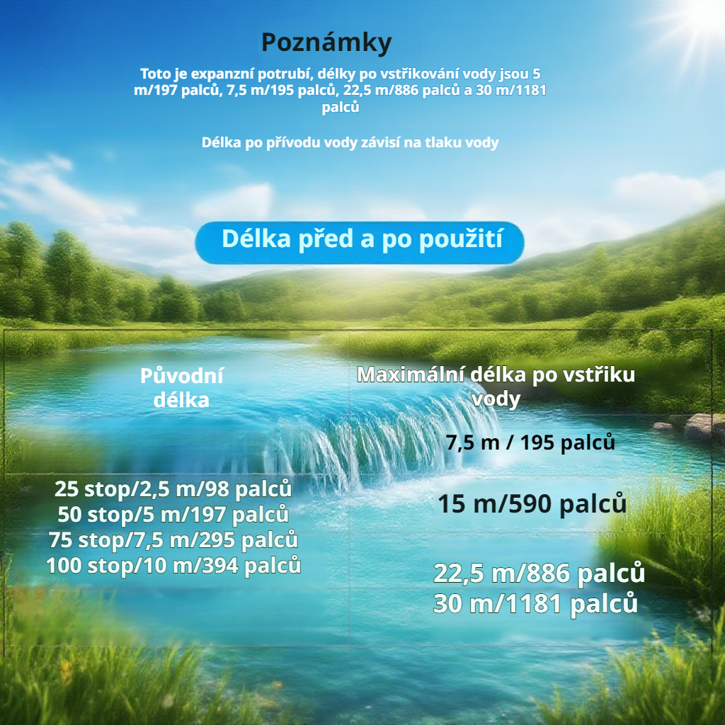 Kouzelná roztažitelná hadice – multifunkční zahradní hadice