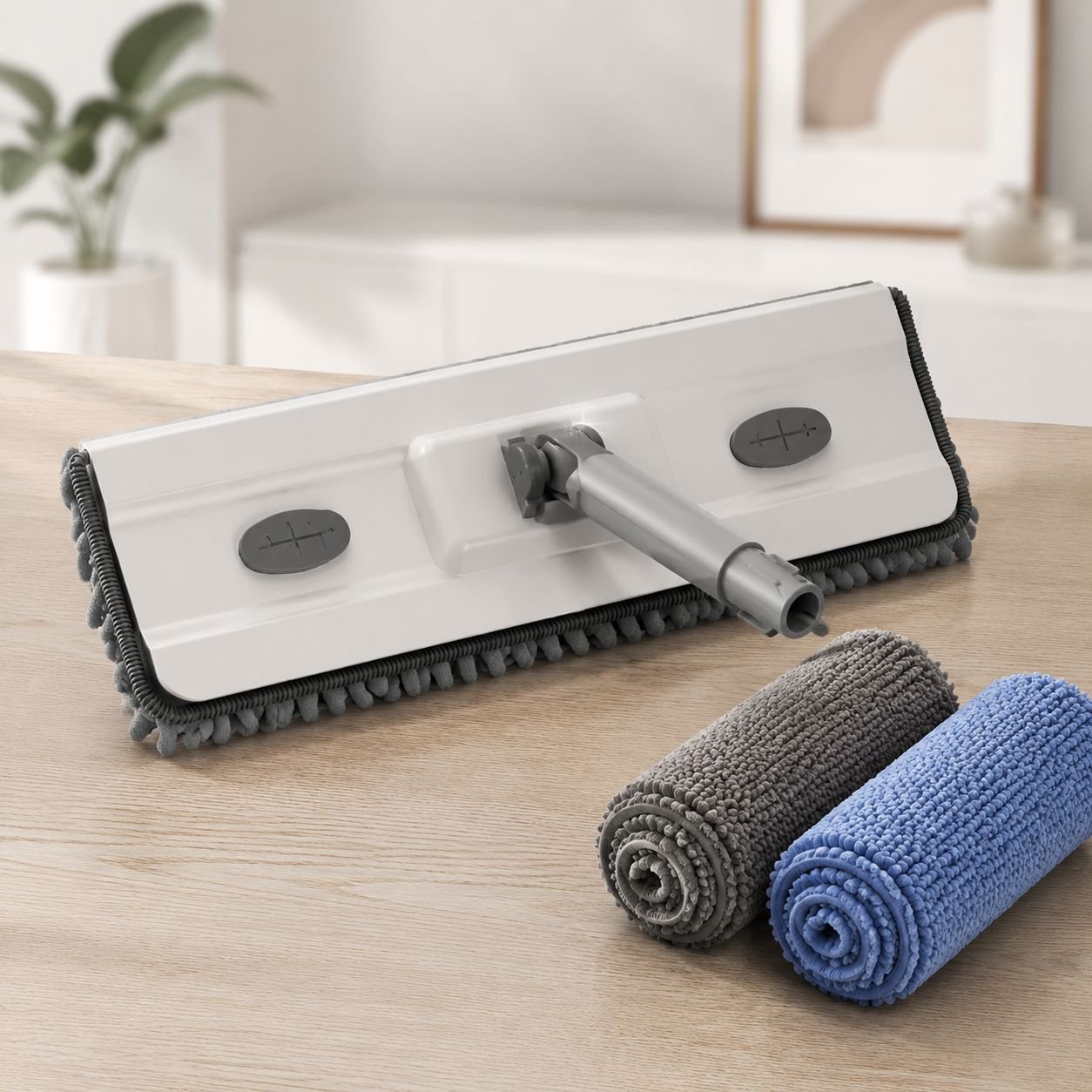 Household mop for versatile floor cleaning