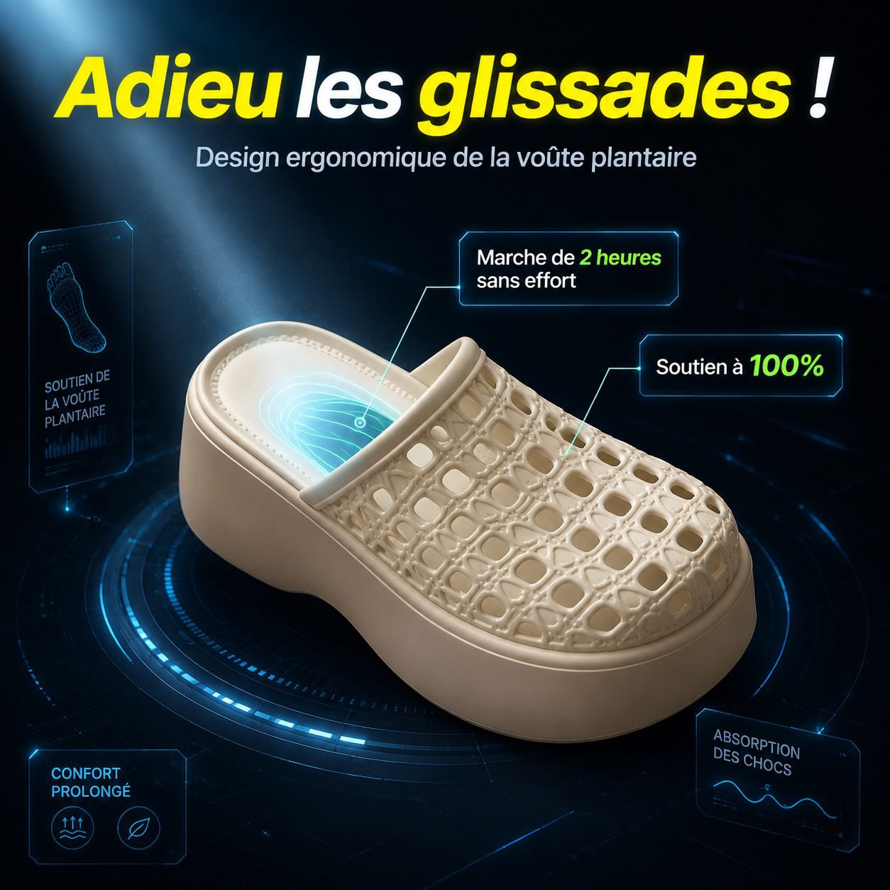 Sandales plateforme femme 7cm, design tissé en maille, EVA légère, respirantes et confortables