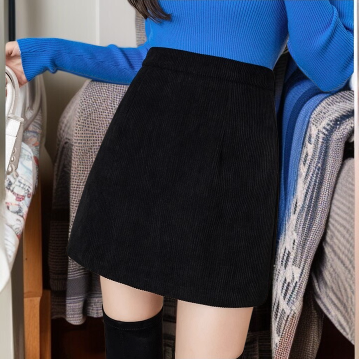 빈티지 하이웨스트 날씬해 보이는 코듀로이 스커트 A라인 스커트