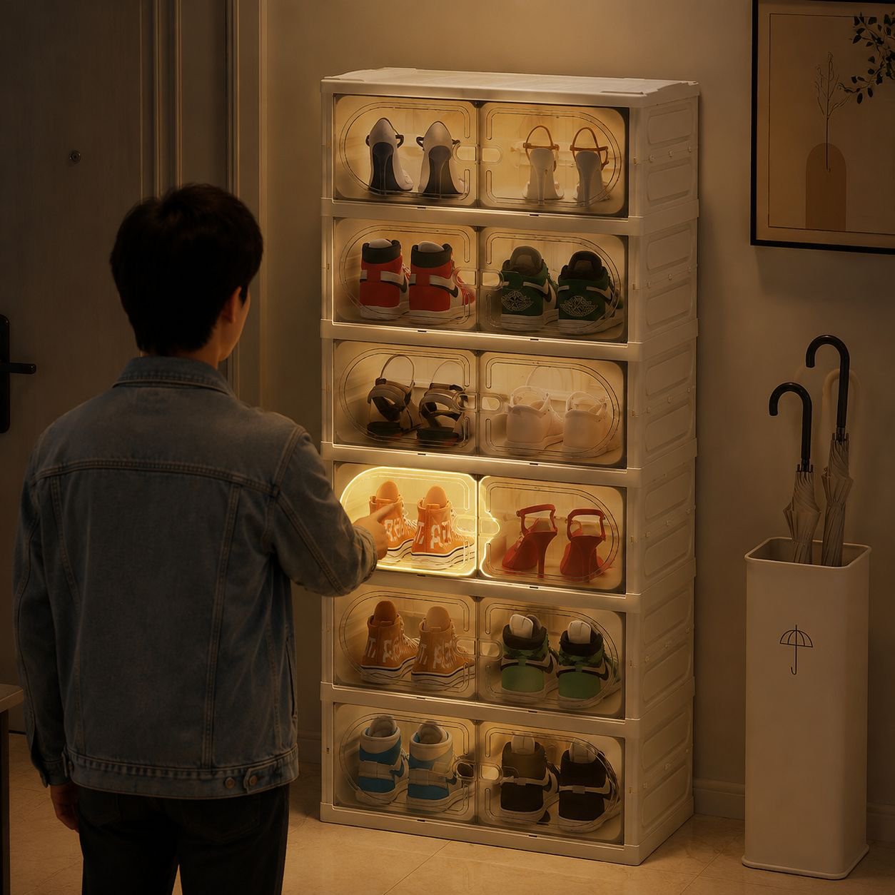 Platzsparender Schuhschrank für Zuhause