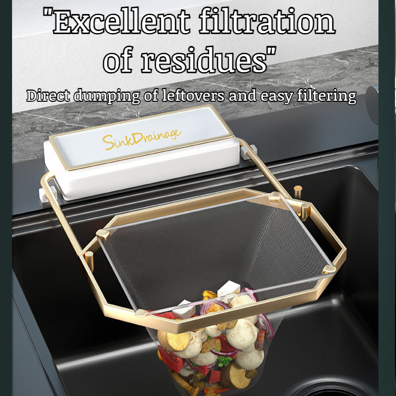 Large-Capacity Kitchen Sink Strainer Rack