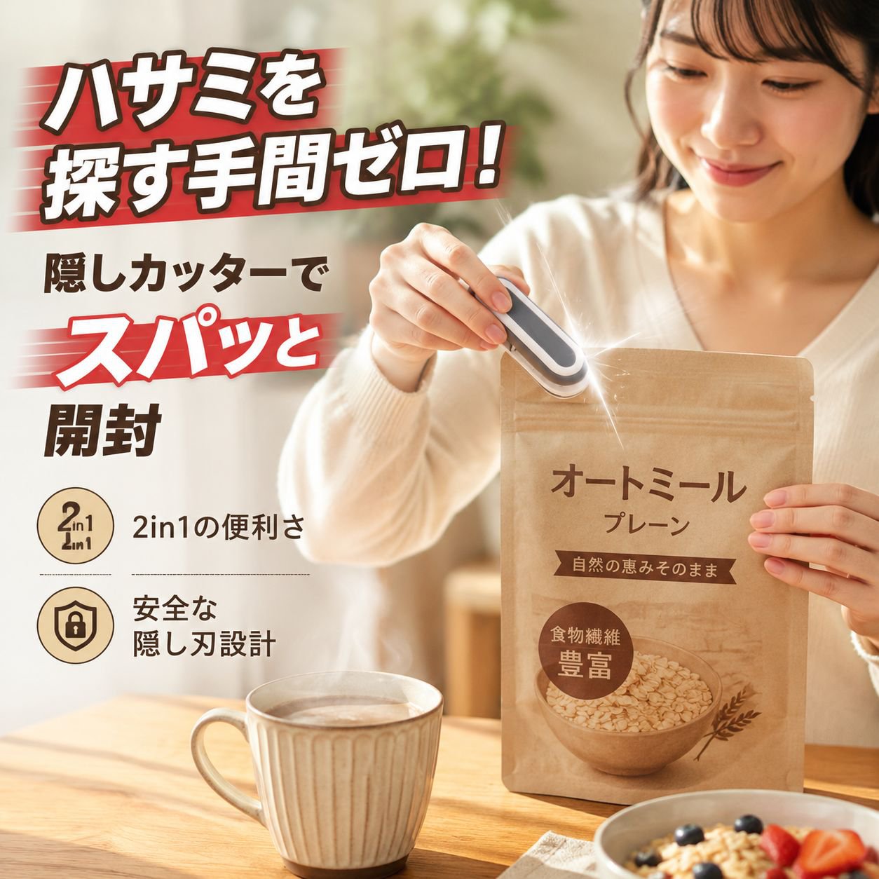 小型カッター付きミニシーラー