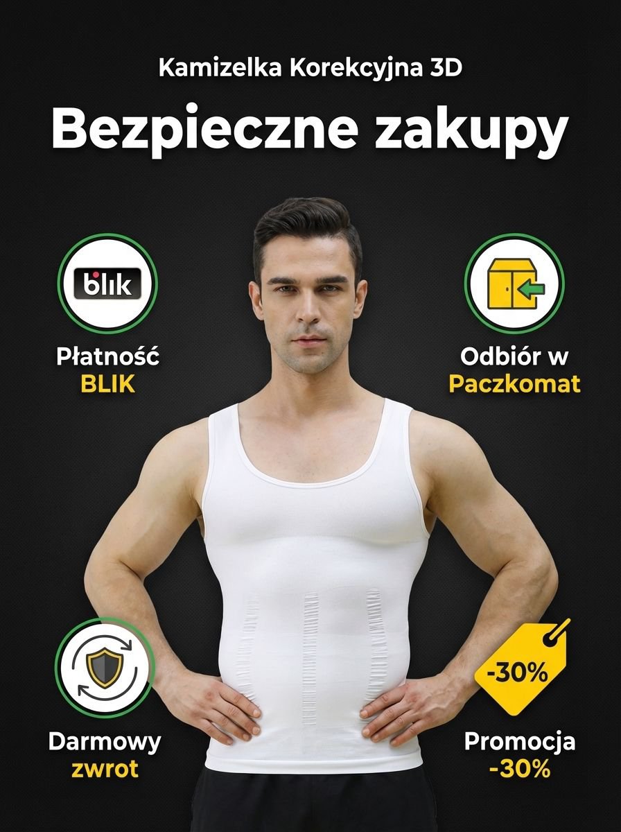Kamizelka modelująca dla mężczyzn przemiana w mężczyznę w sekundę