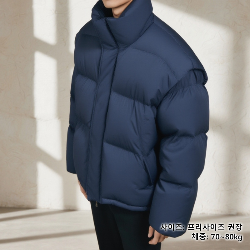 경량 남성용 다운 재킷 디테일