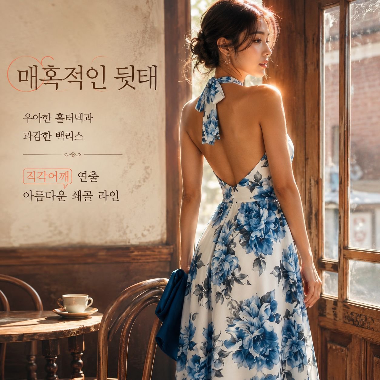 우아하고 섹시한 프린트 롱 플레어 원피스 여성
