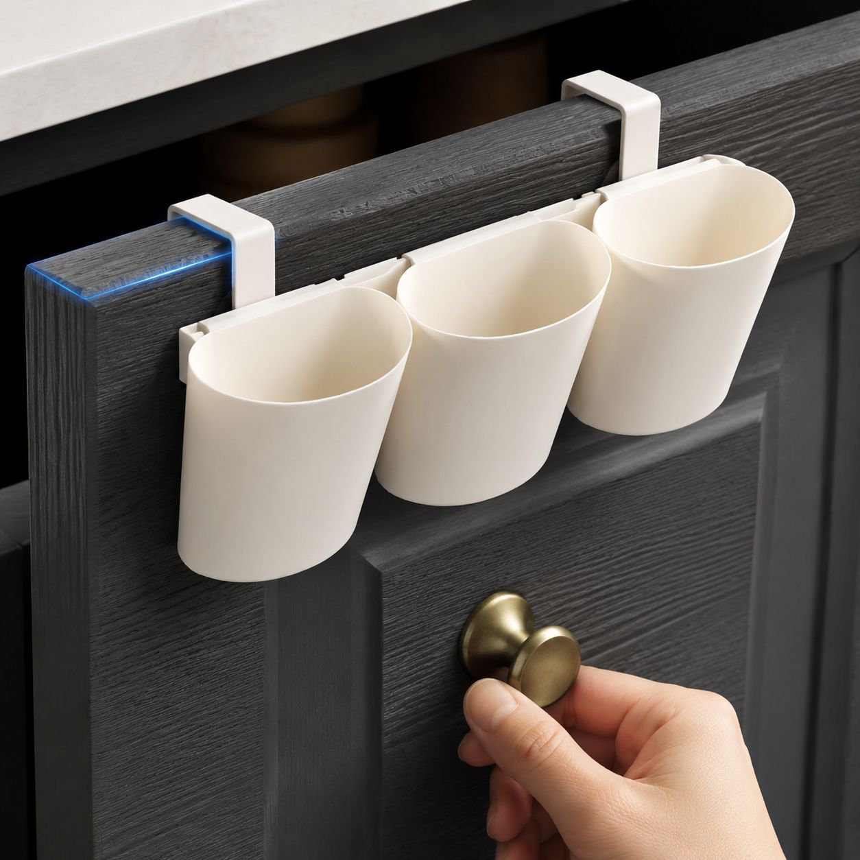 Kitchen Multi-layer Wall Mounted Storage Basket Shelf