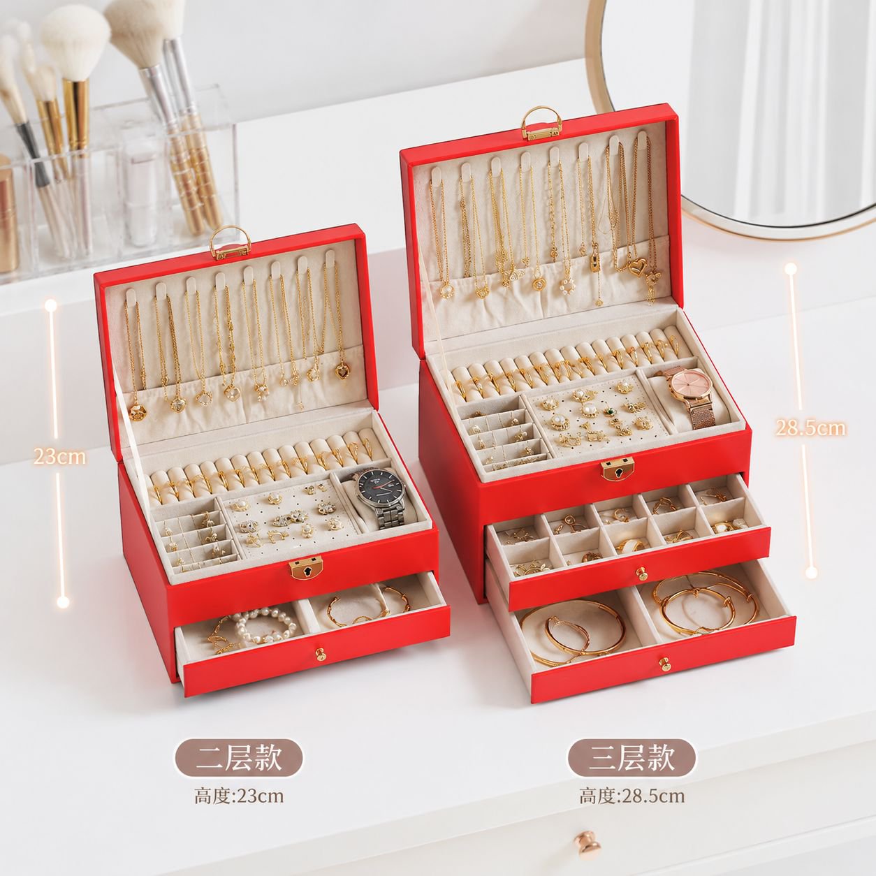 Détail du motif losange élégant sur la boîte à bijoux