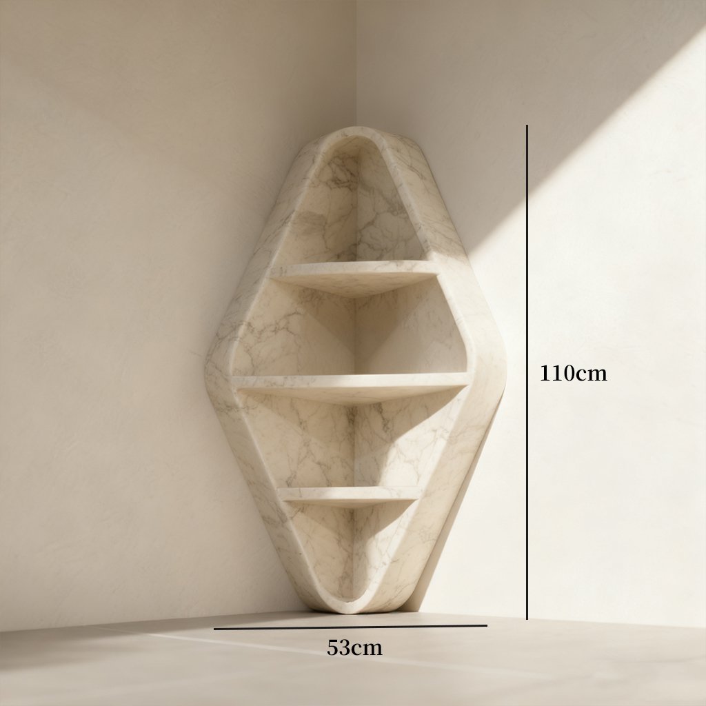 다이아몬드 패턴이 돋보이는 수납 캐비닛 디테일