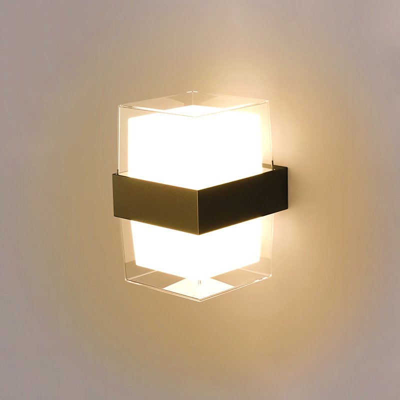 正方形と円形のLEDウォールライト