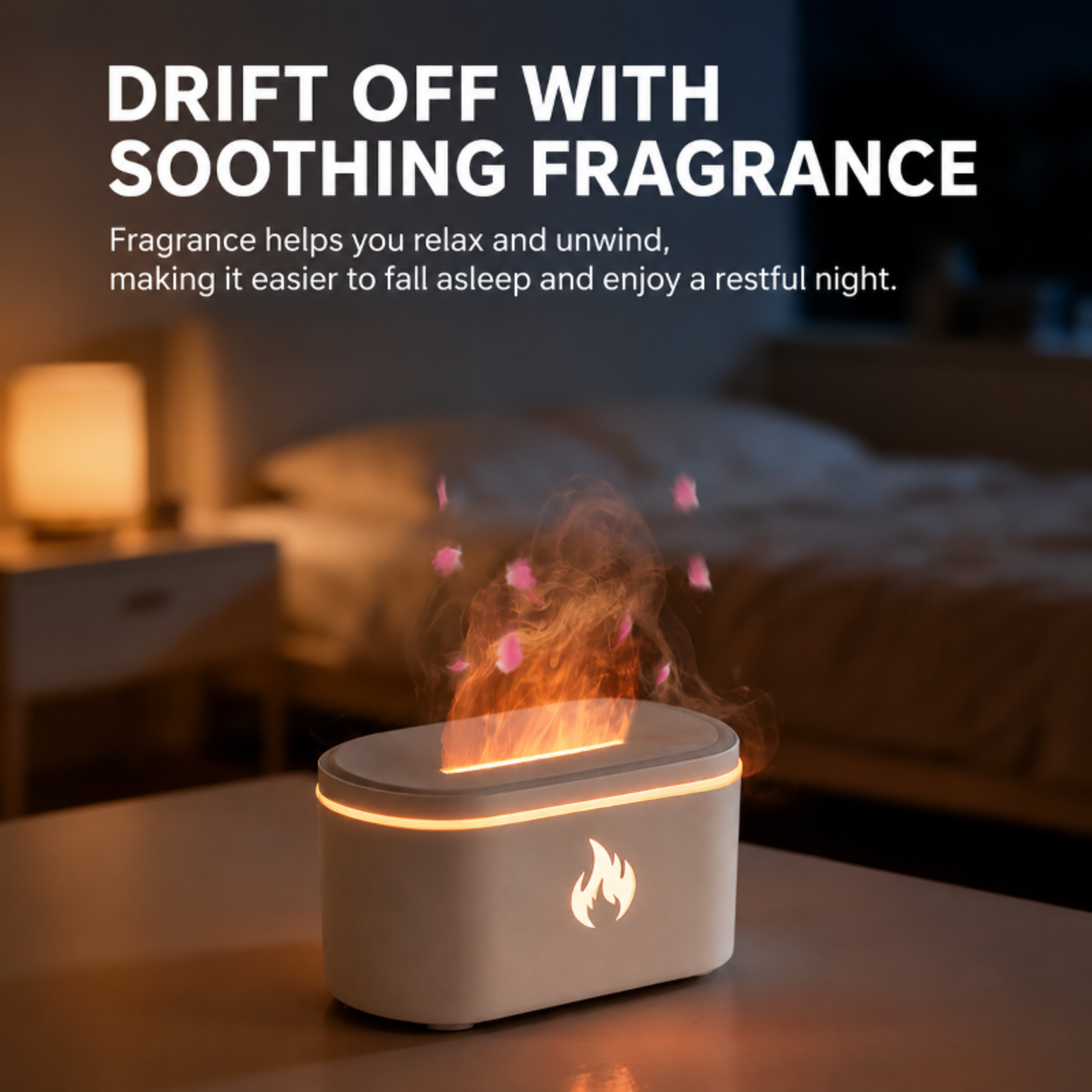 New Colorful Simulation Flame Aroma Diffuser USB Plug-in Home Desktop Ambient Night Light Atomizing 