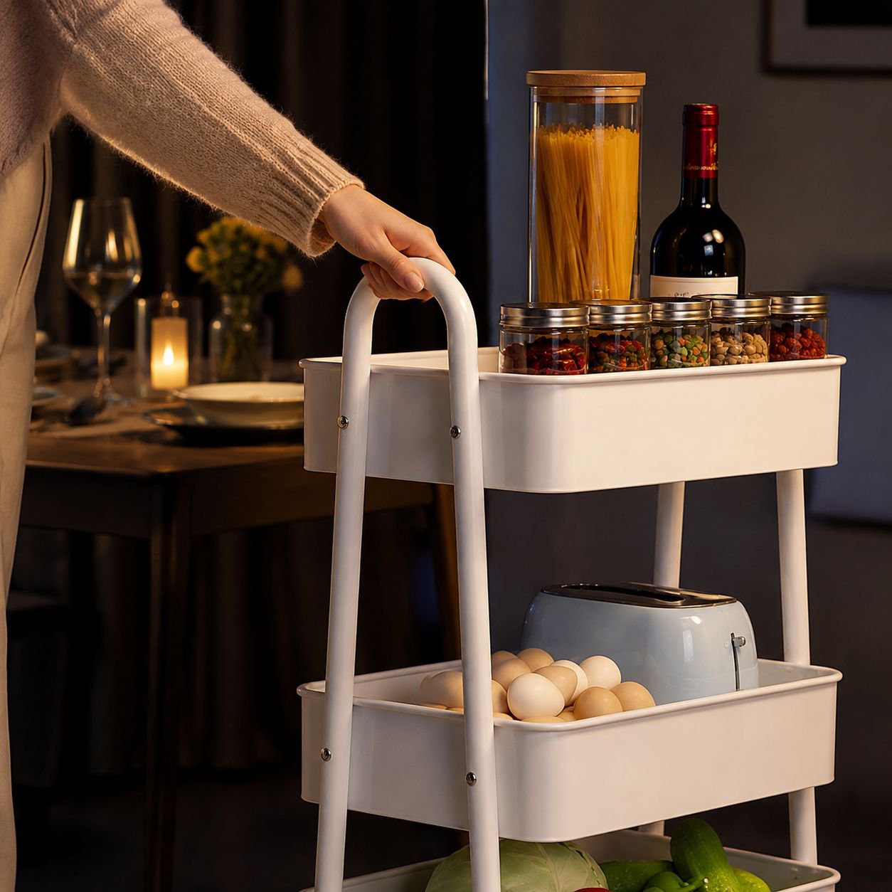 Estante multiusos extraíble para cocina, baño y dormitorio