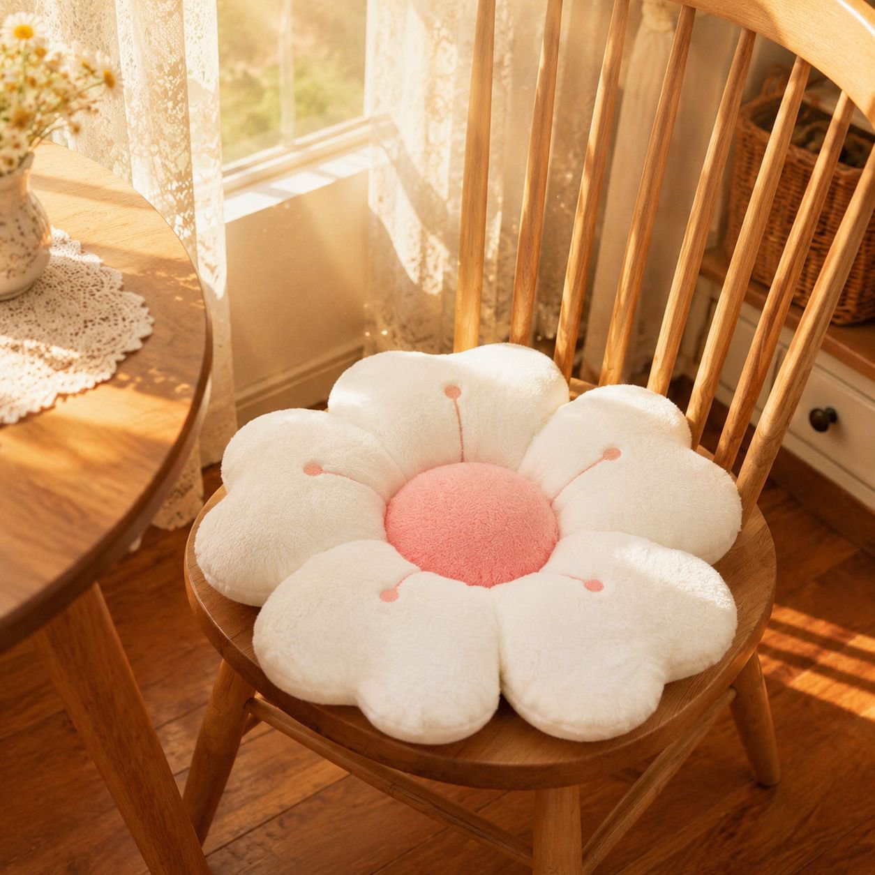 Plush Flower Cushion