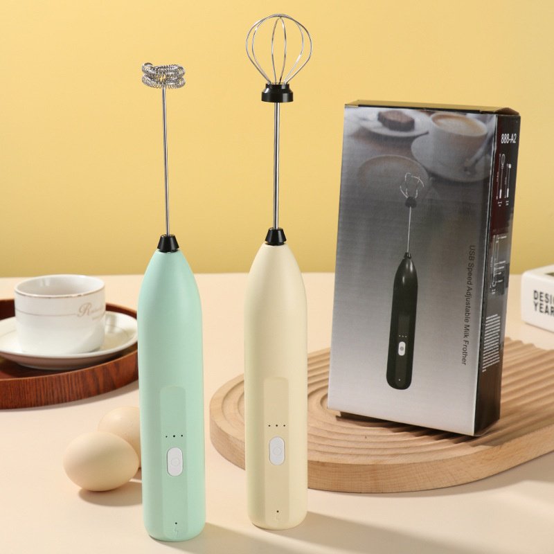 Batteur électrique rechargeable sans fil mousseur à lait multifonction pour usage domestique