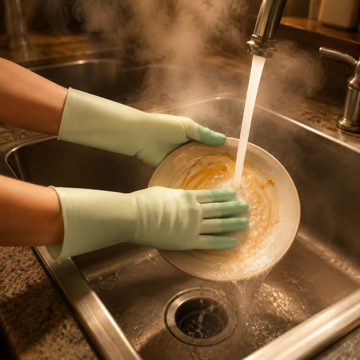 Kitchen Gloves, Oil and Waterproof, Wear-resistant, Nonslip, Reusable