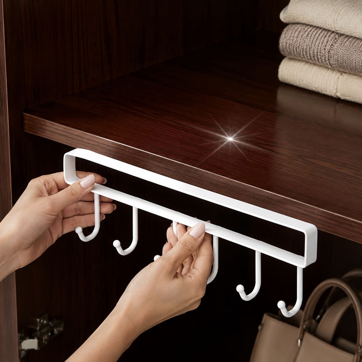 Easy installation over the door organizer for bedrooms