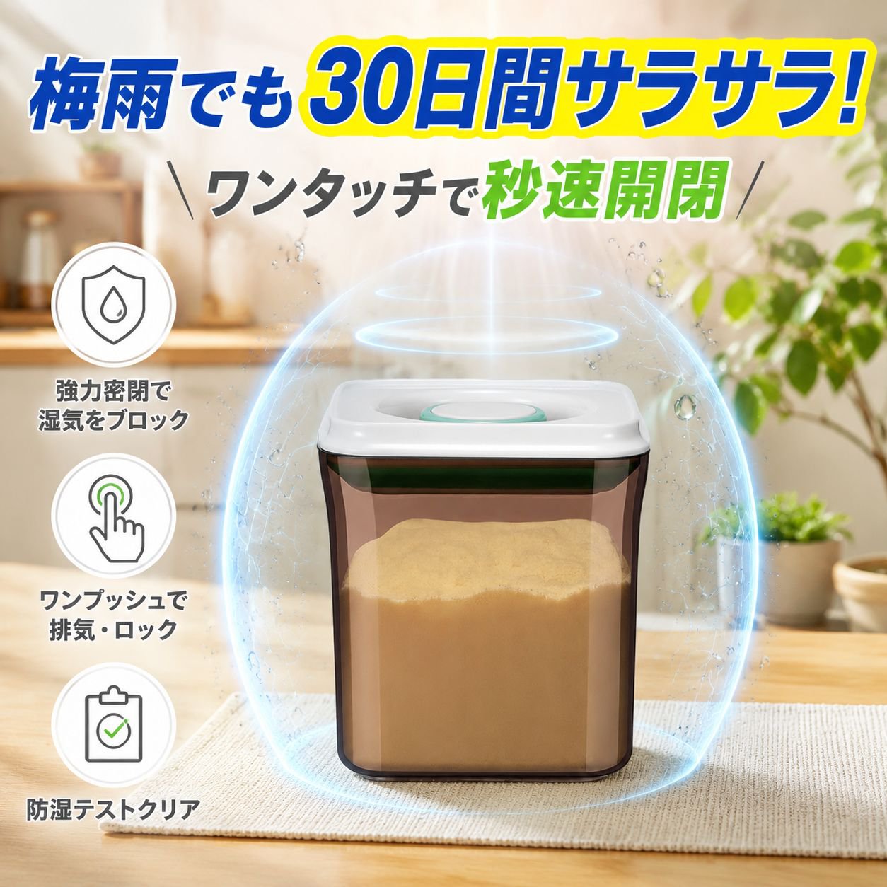密封防湿粉ミルクケース・米粉ケース 外出用多機能分装容器