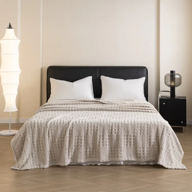 Double-Sided Fleece Waffle Jacquard