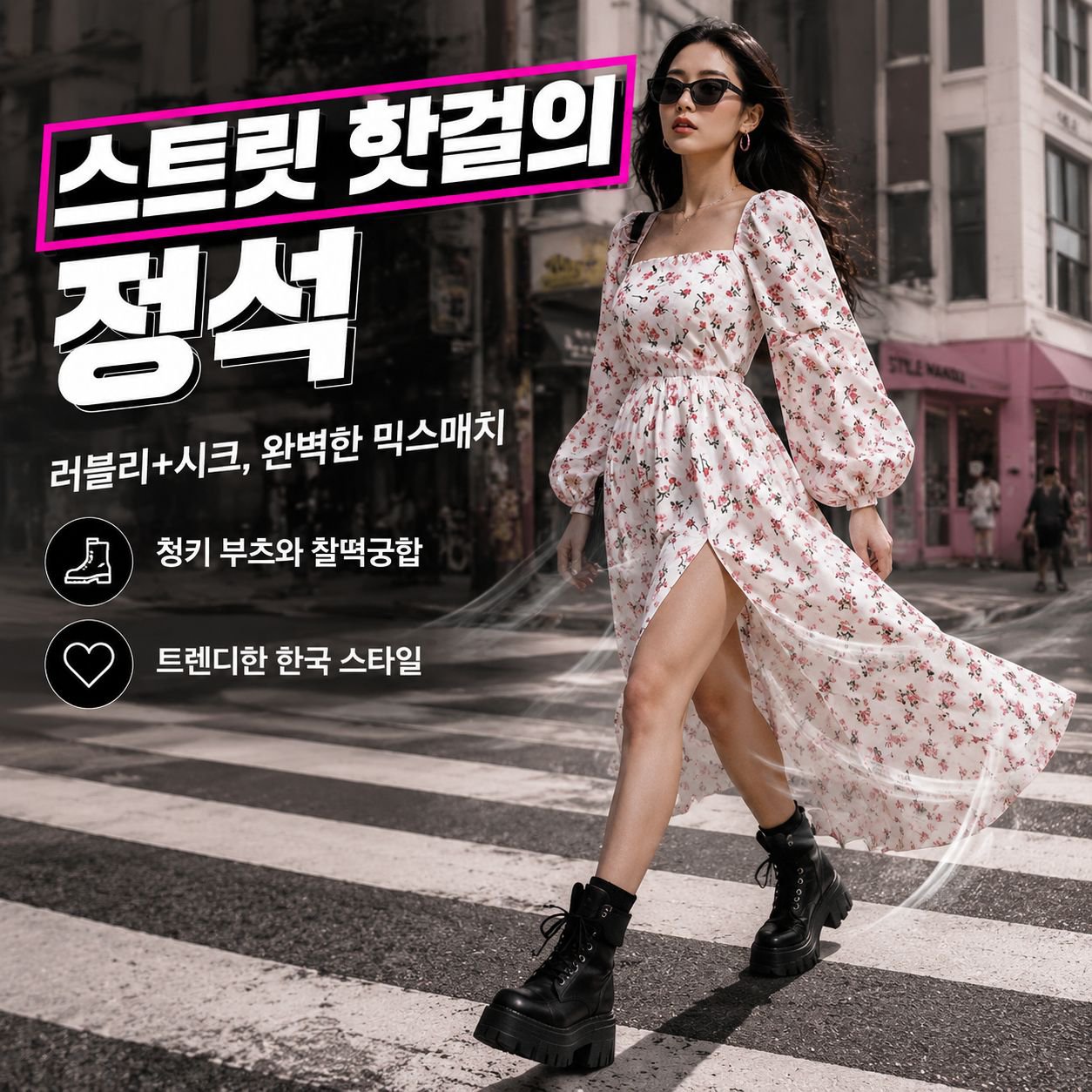 섹시 트임 긴팔 원피스 미디 길이