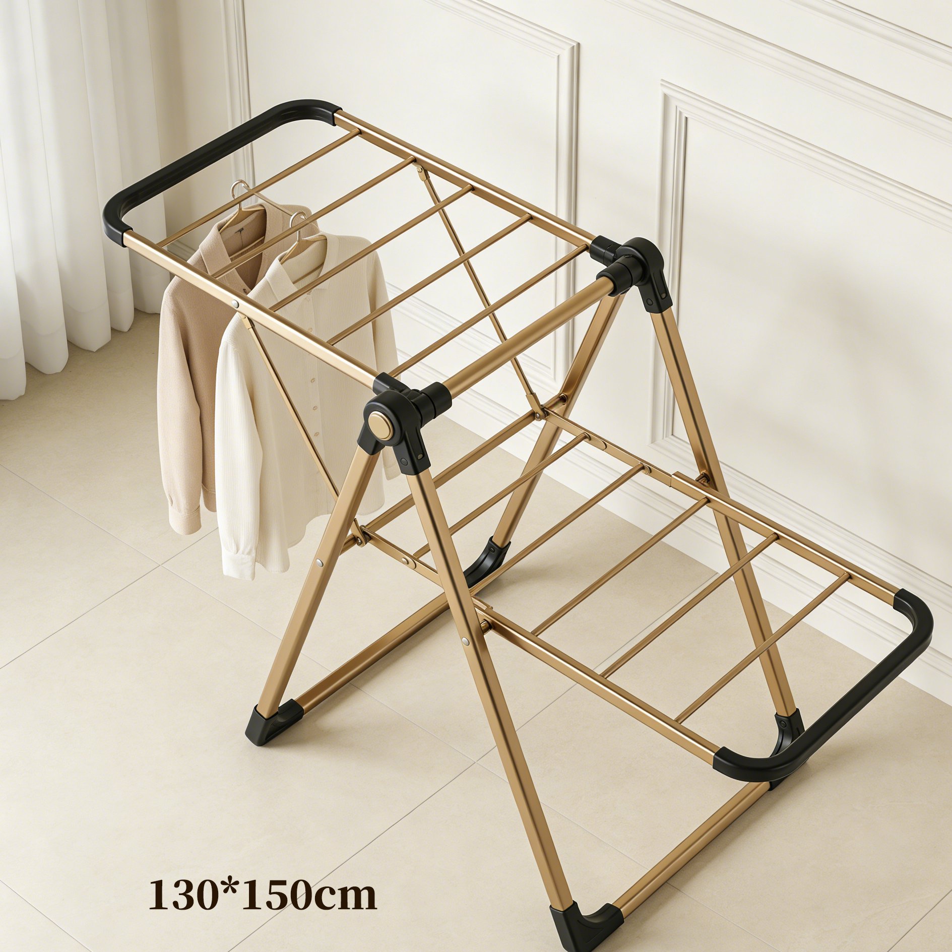 多功能不鏽鋼曬衣架掛衣展示