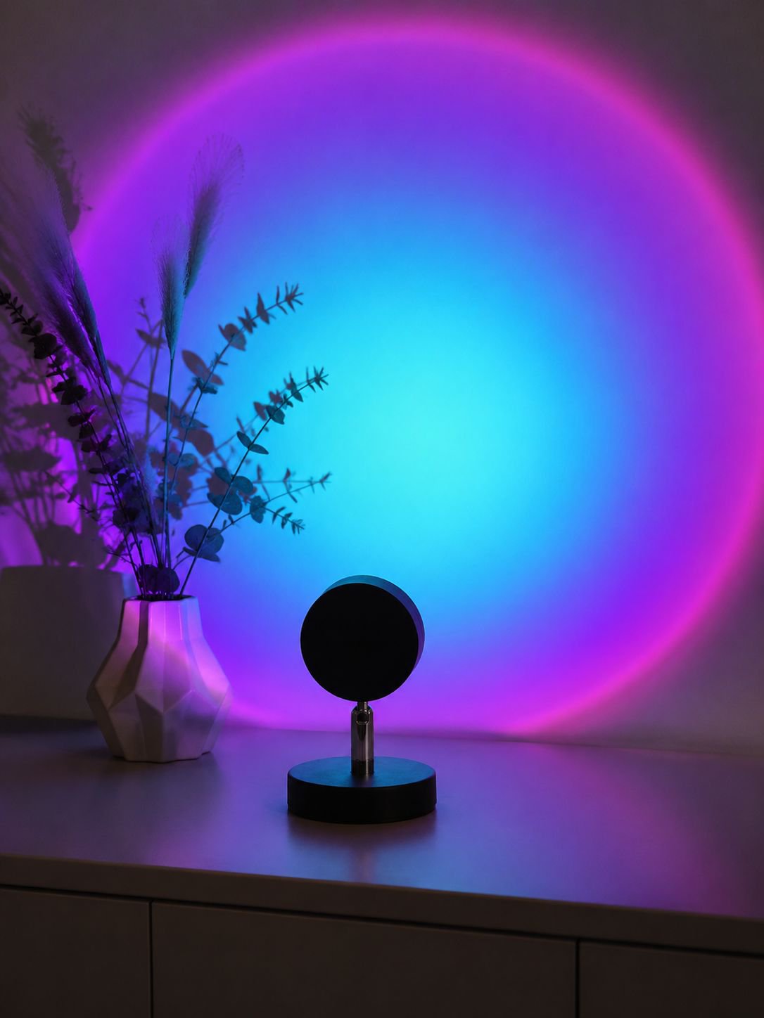 Versatile bedside lamp with adjustable brightness