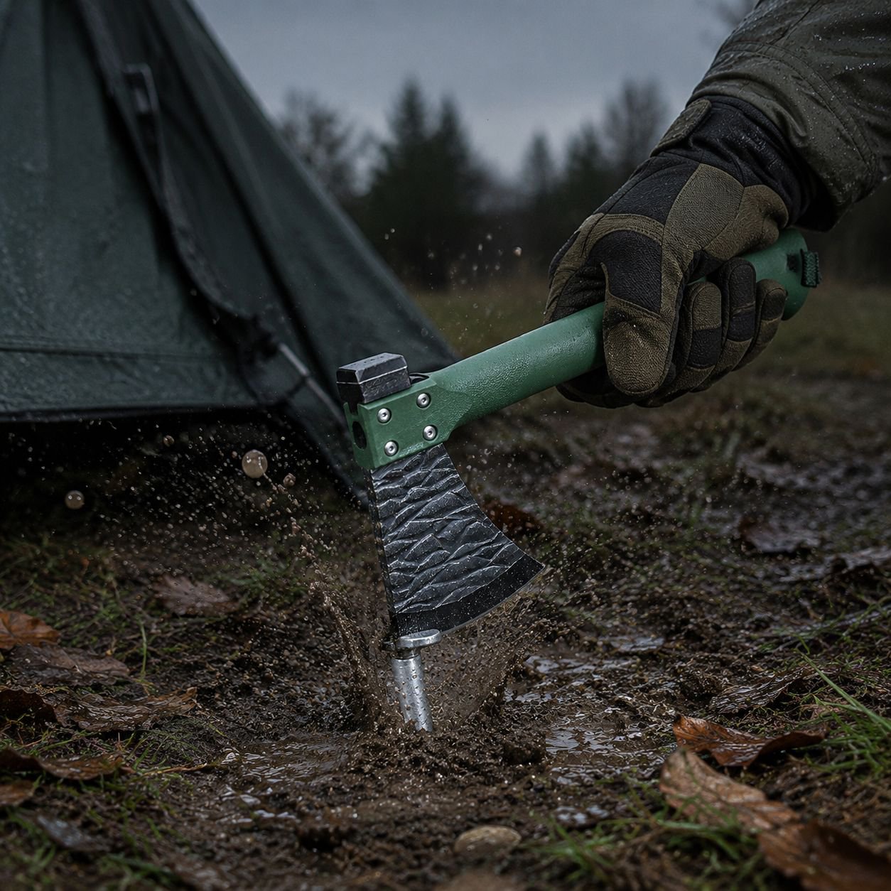 Integrierte Ingenieur-Camping-Handaxt, multifunktional, rutschfest und verschleißfest