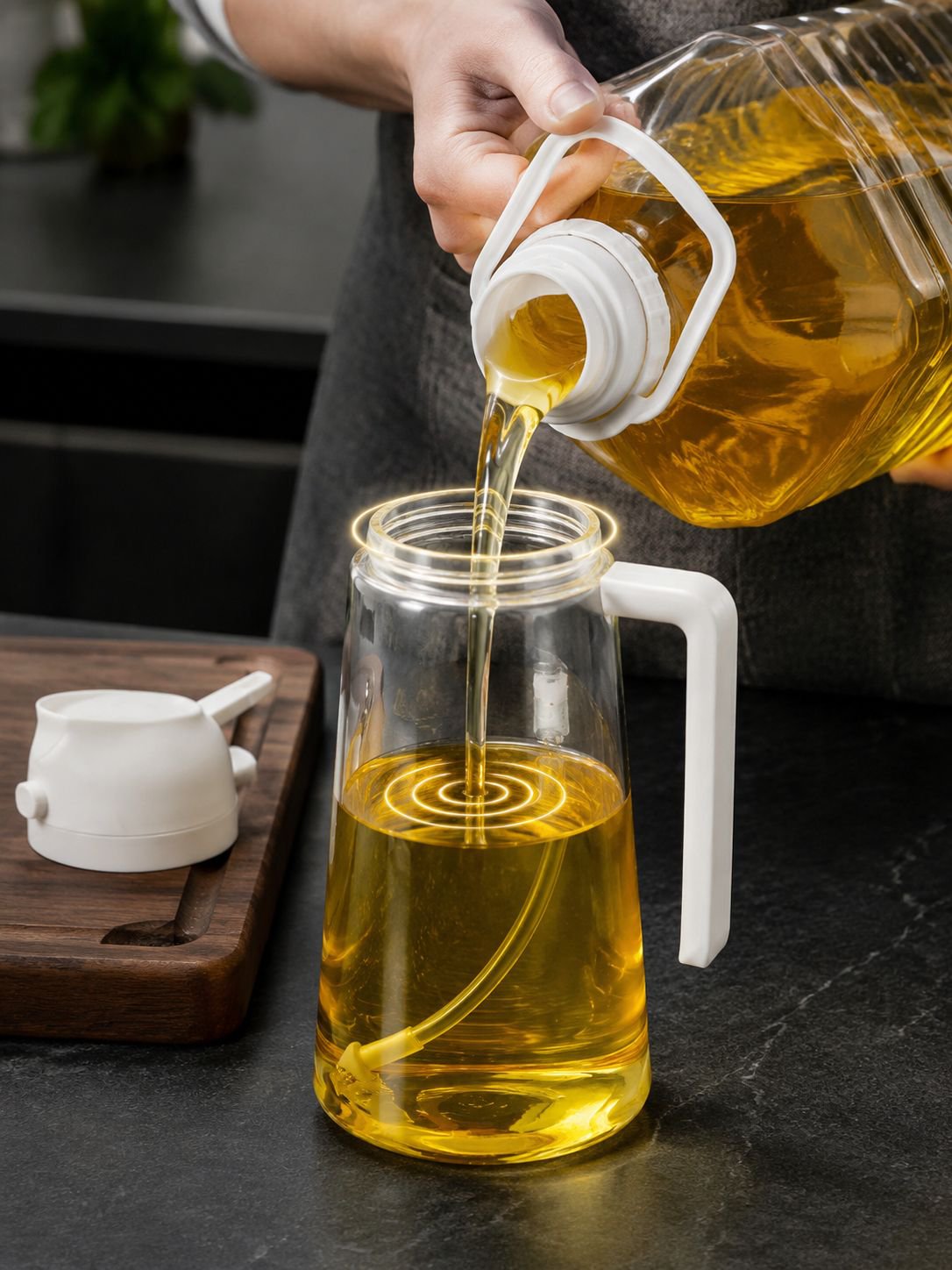 Ergonomic design olive oil sprayer bottle
