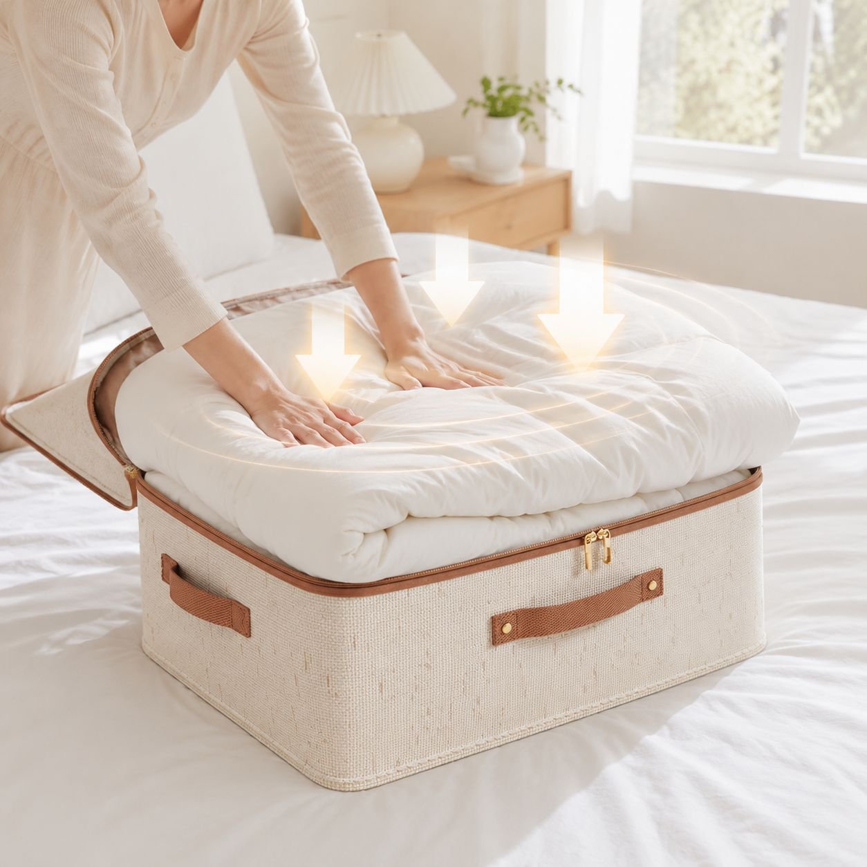 Tianshan storage box detail – sturdy stitching