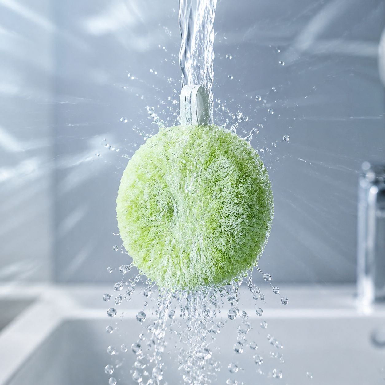 Antibacterial sink brush for counters and sinks