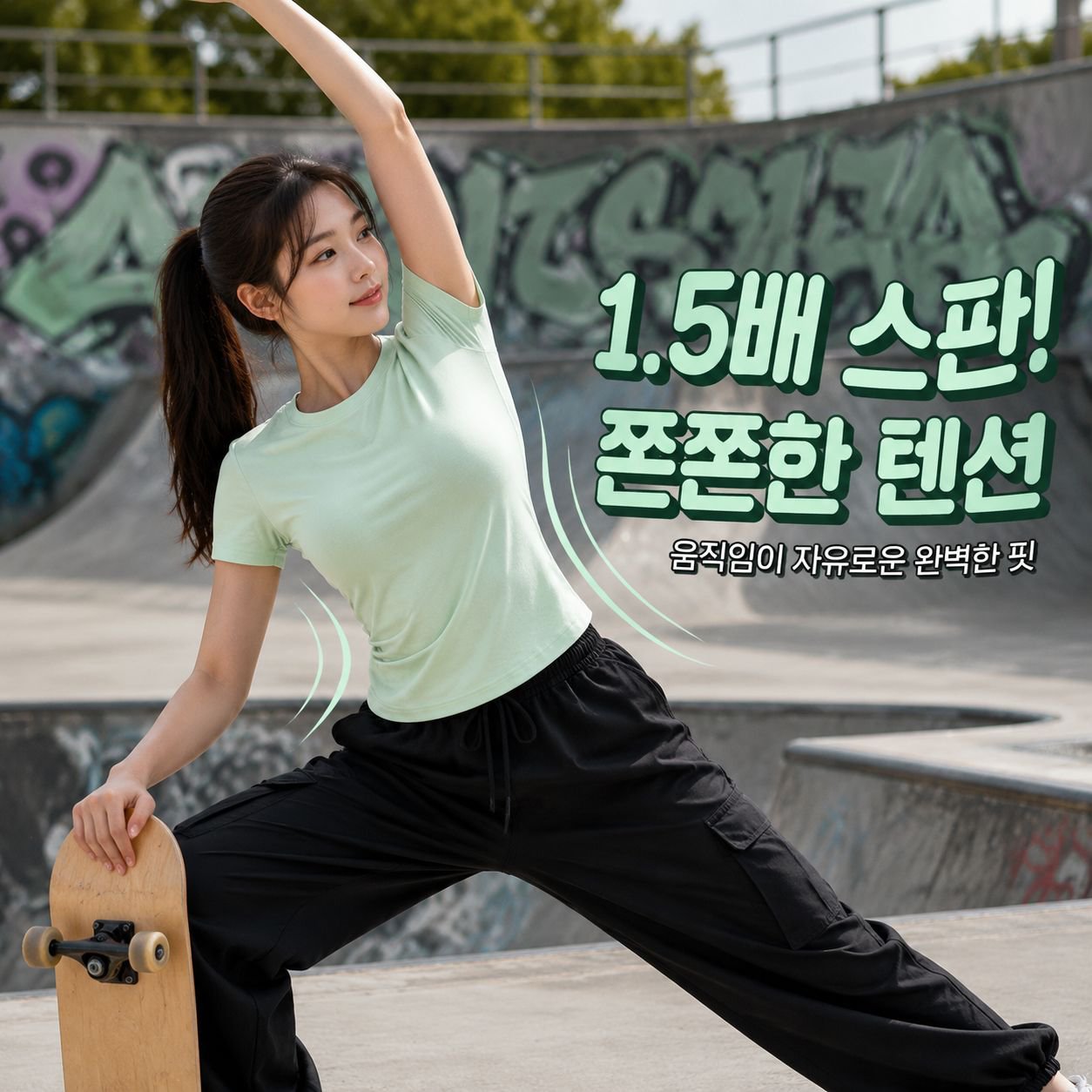 심플한 순색 크롭 라운드넥 티셔츠 트렌디 상의
