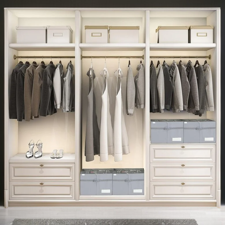 靴が入った防塵靴箱の使用例