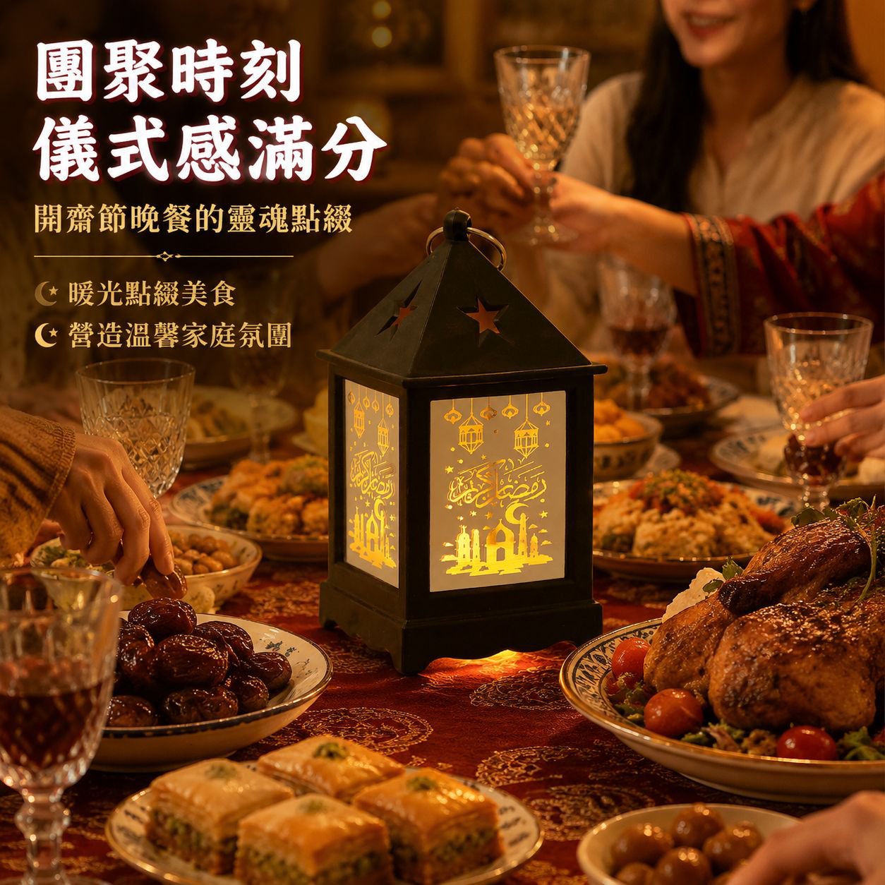 創意LED風燈燭台燈節日家居裝飾夜燈