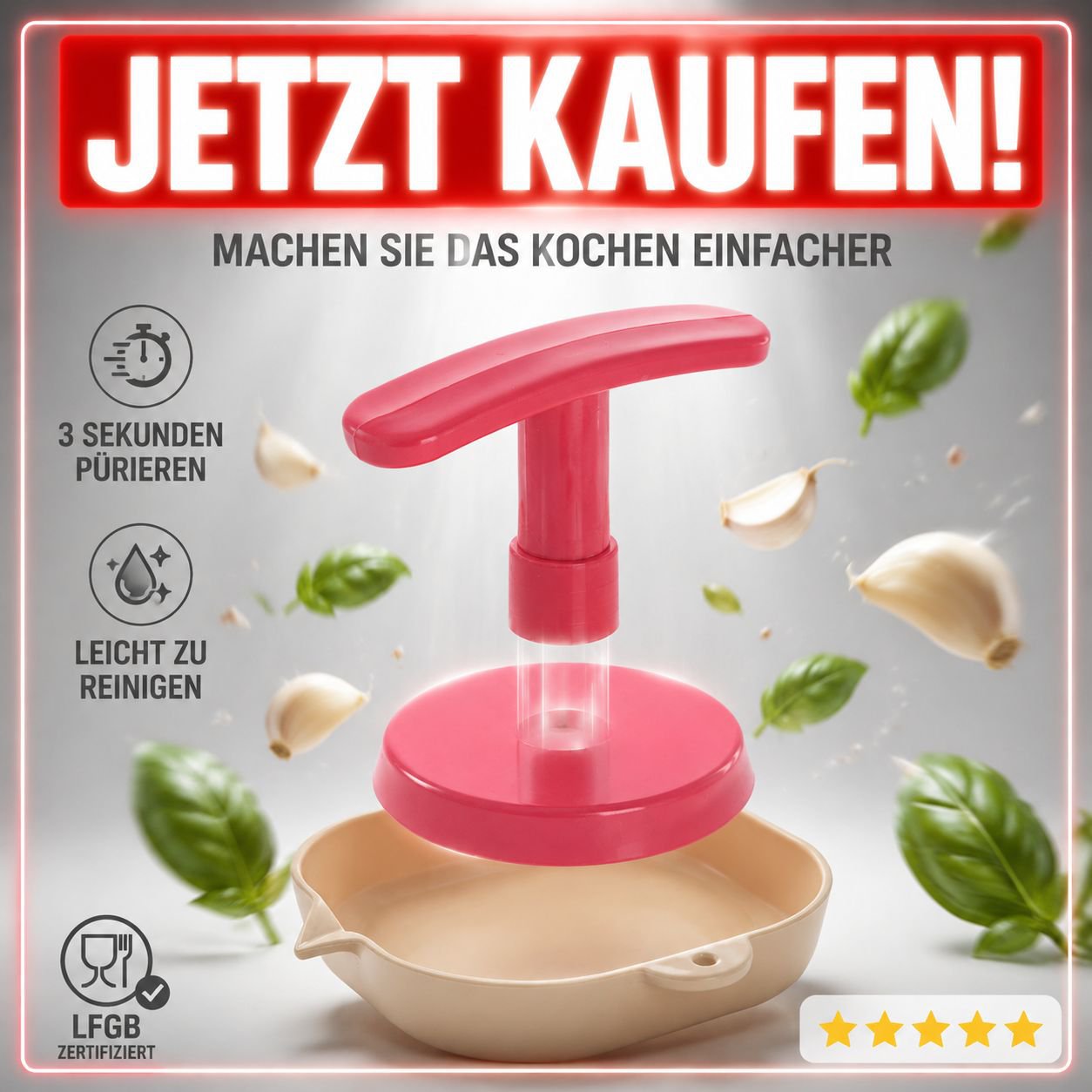 Ingwer-Knoblauch-Gemüseschneider