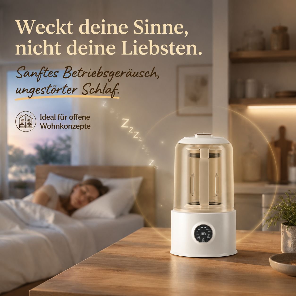 Kompakte Haushaltsmaschine für Sojamilch/Reisbrei/Saft, Vakuum-Hochleistungsmixer