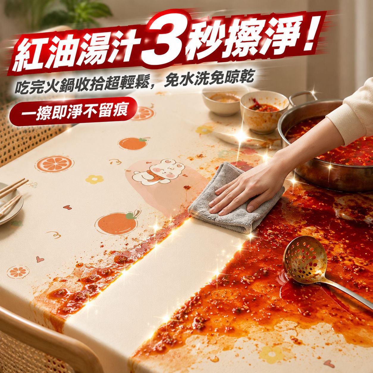 高端長方形防水桌布 防油免洗輕奢桌巾