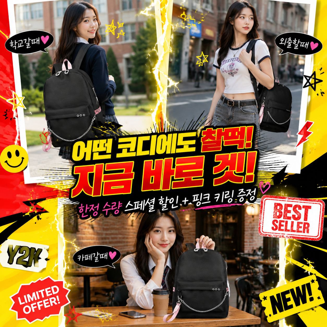 프레피 스타일 옥스포드 백팩, 학생 및 일상용에 적합
