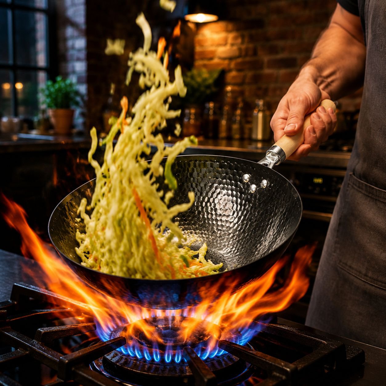 Humanized Handle Uncoated Nonstick Pan for Healthy Cooking