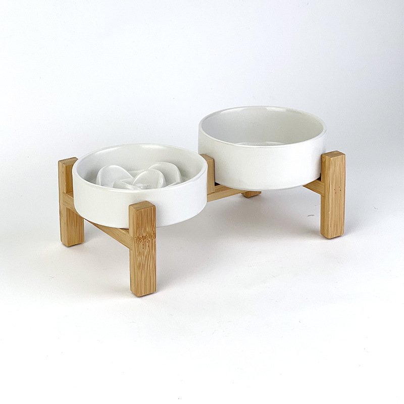 Cuenco de agua minimalista para mascotas de color liso