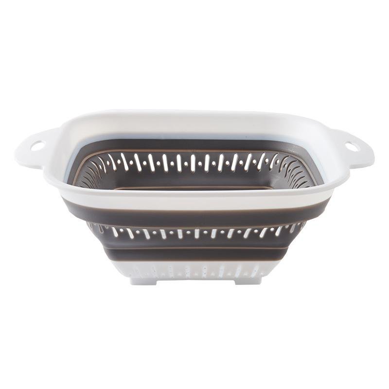 Multifunctional Foldable Kitchen Drain Basket Silicone Fruit and Vegetable Strainer