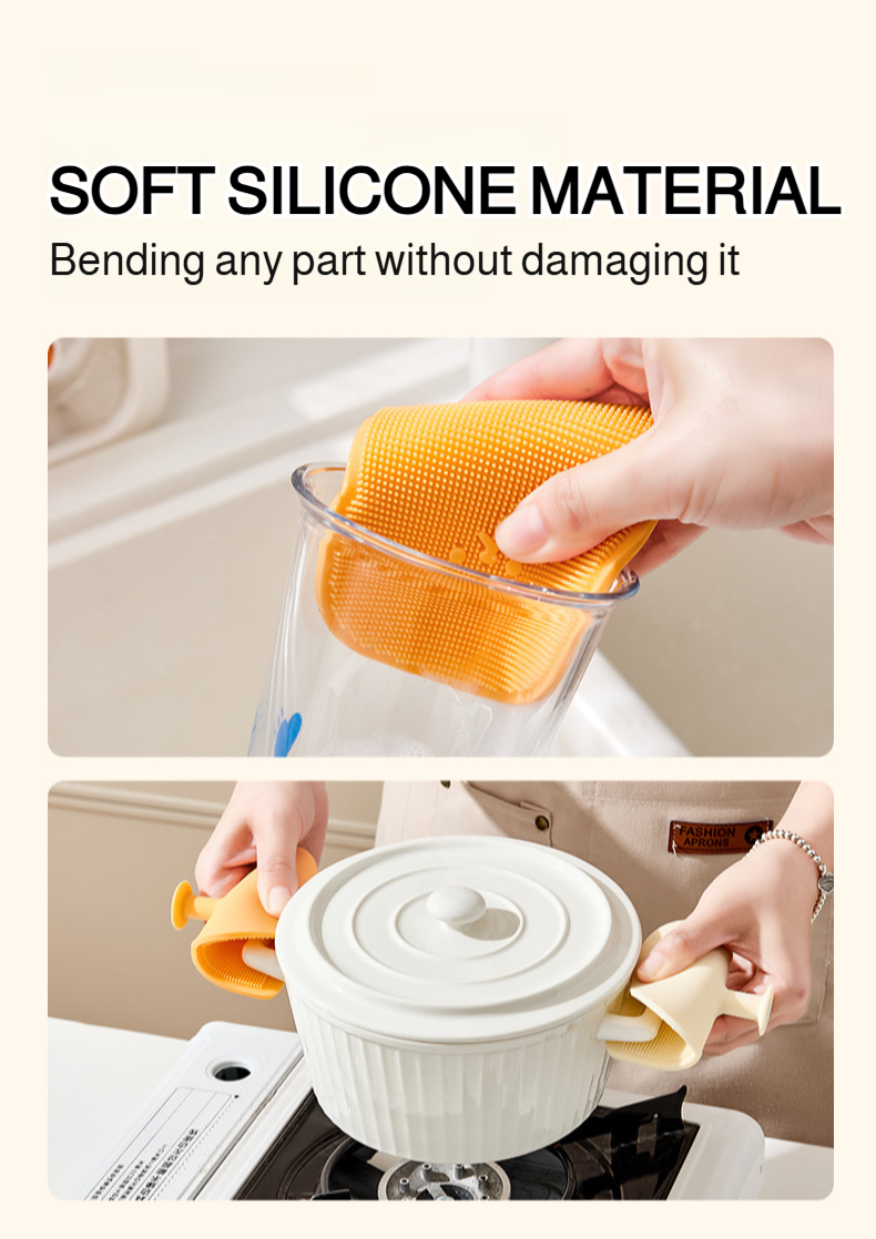 Food-grade silicone brush for safe cleaning
