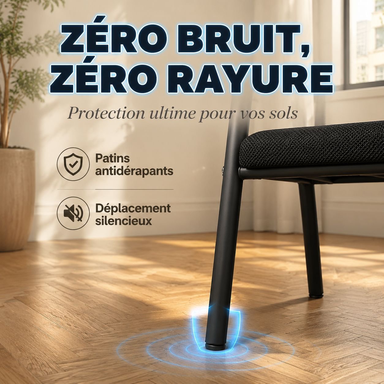 Roulettes fixes pour chaise de bureau ChairSense Alpha