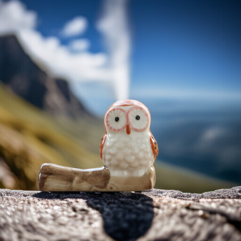 携帯用フクロウお香ホルダー使用イメージ