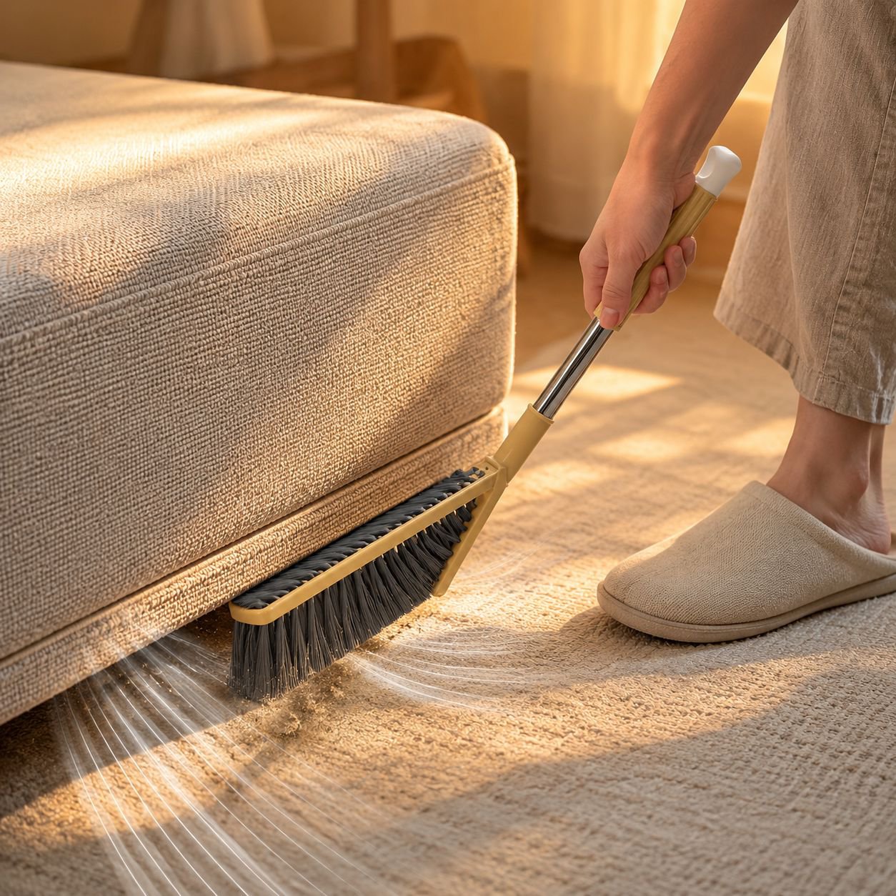 Stainless steel brush for hard-to-reach cleaning