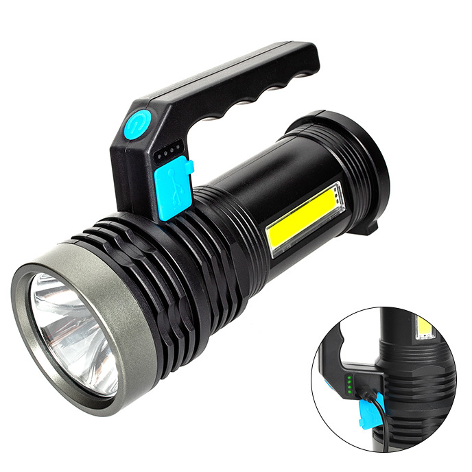 ไฟฉาย LED แบบชาร์จได้ ขนาดเล็ก แสงแรง สำหรับตั้งแคมป์กลางแจ้ง 3W ไฟส่องหา