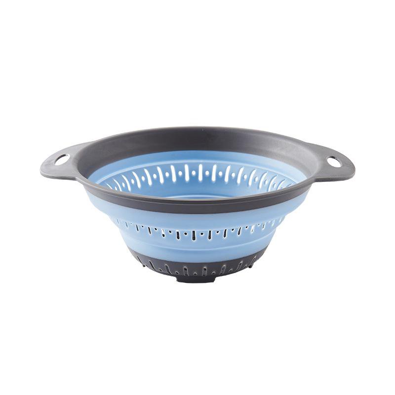 Multifunctional Foldable Kitchen Drain Basket Silicone Fruit and Vegetable Strainer